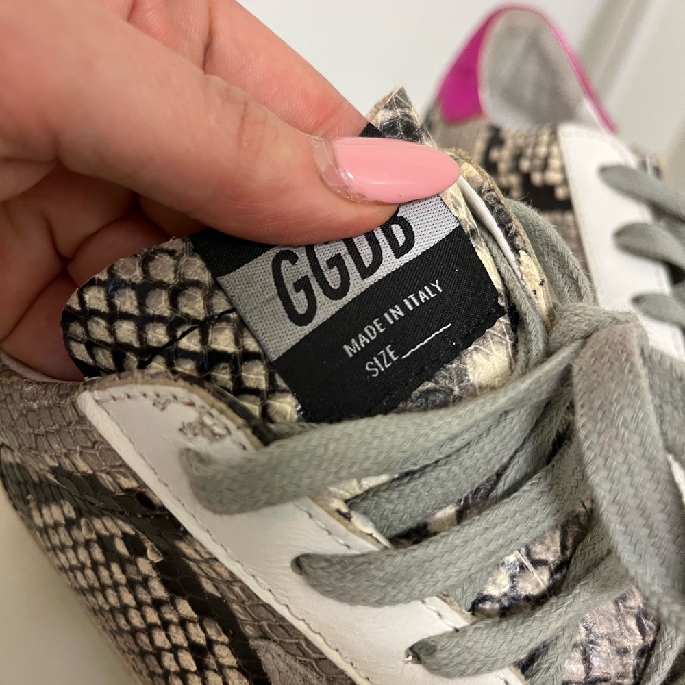 Golden Goose Unique Stylish Women's Snake Print Sneakers. Worn once. Size 9. - Picture 8 of 13
